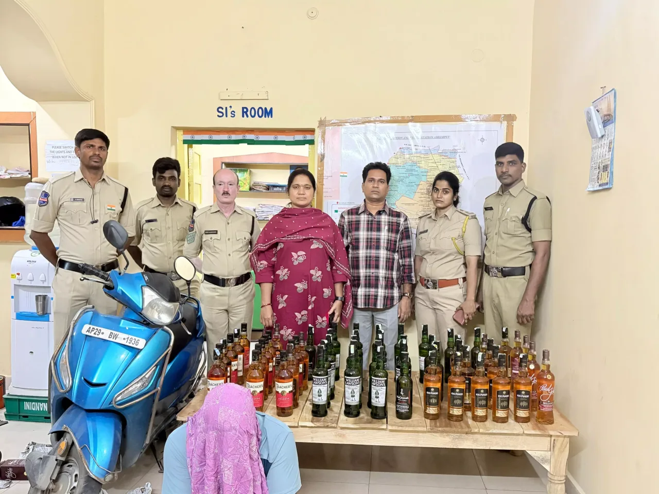 Ameerpet: Karnataka Liquor Worth Rs.1.5 Lakh Seized in SR Nagar