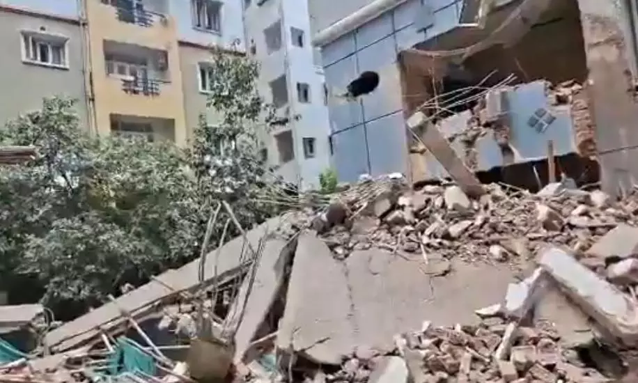 Two Killed as Illegal Building Collapses in Anjaiahnagar