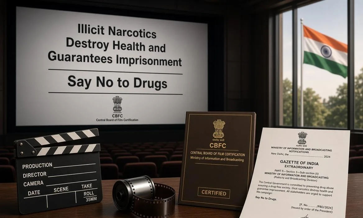 Centre Adds Anti-Drug Warnings to Official Film Certification...