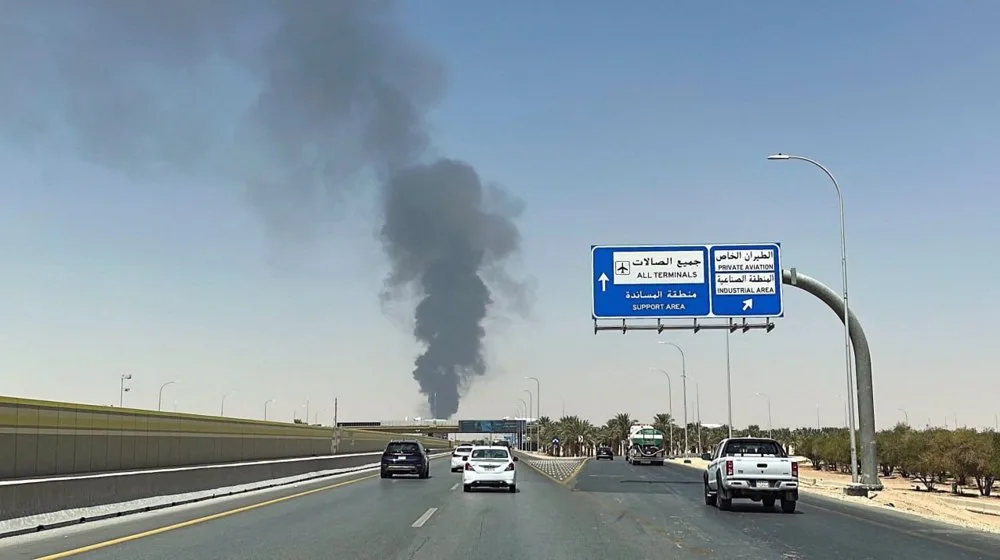 SAUDI ARABIABlack smoke, flames rise near Riyadh airport amid Yemen strikes