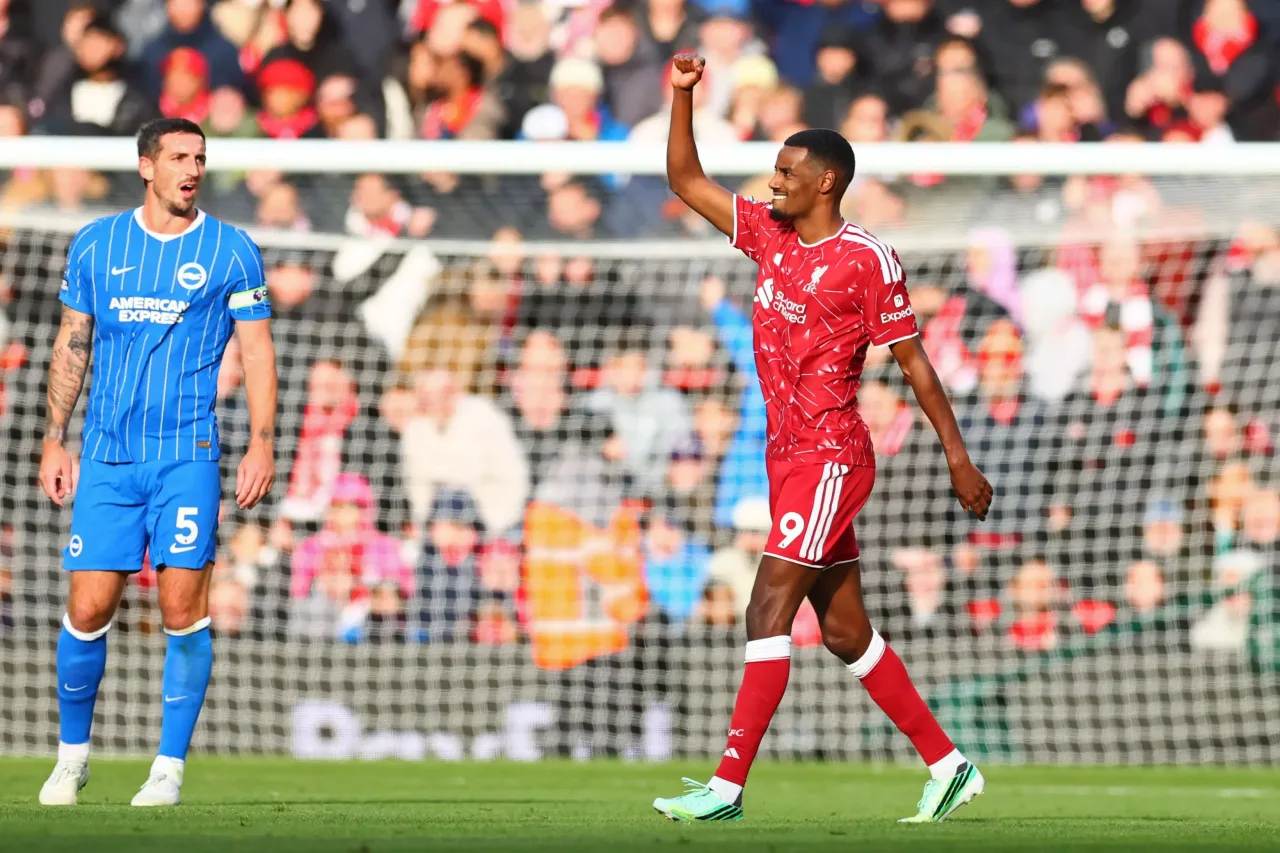 Premier League: Isak Extends Hot Streak As Liverpool Sink Brighton 2-0