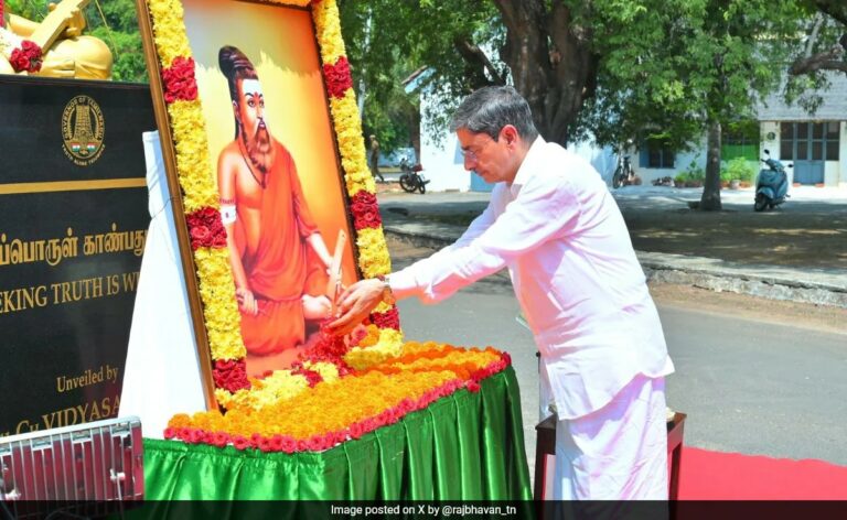 Tamil Poet Thiruvalluvar's Pic In Saffron Sparks Row, Governor Faces Heat