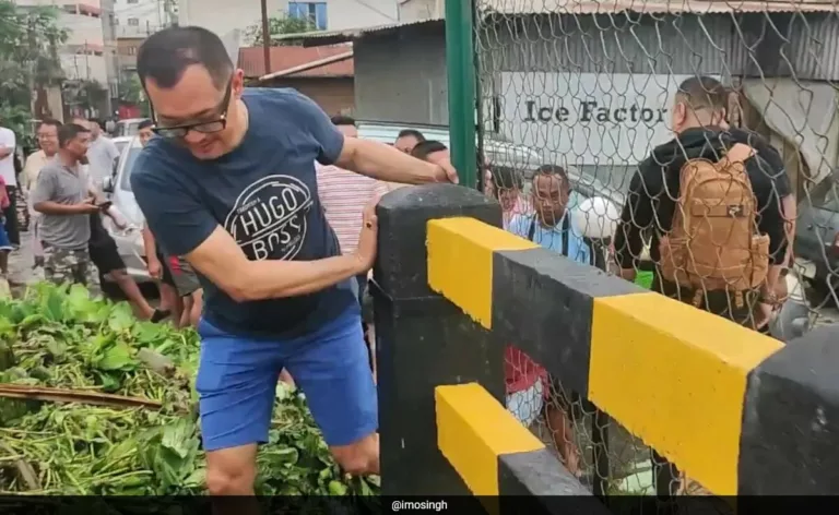 Video: Manipur Minister Drives Bulldozer, Clears Clogged River Amid Floods