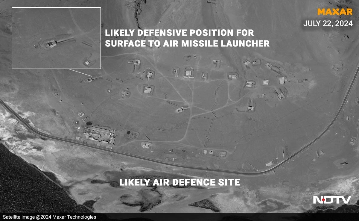 In one of the fortifications, China has built an air defence site. High-res here In one of the fortifications, China has built an air defence site. High-res here