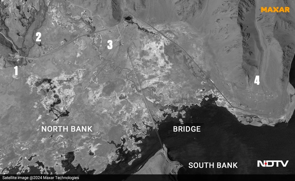The four fortifications are located on the northern bank. High-res here The four fortifications are located on the northern bank. High-res here