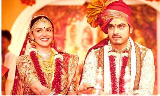 Esha Deol and Bharat Takhtani at their wedding 