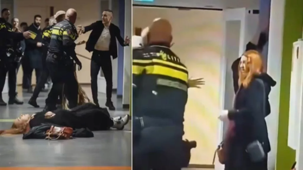 Dutch Police violently throw Palestinian detainee’s pregnant wife to the ground