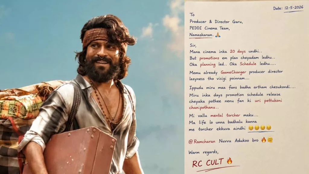 Ram Charan fan threatens suicide, Peddi team under pressure