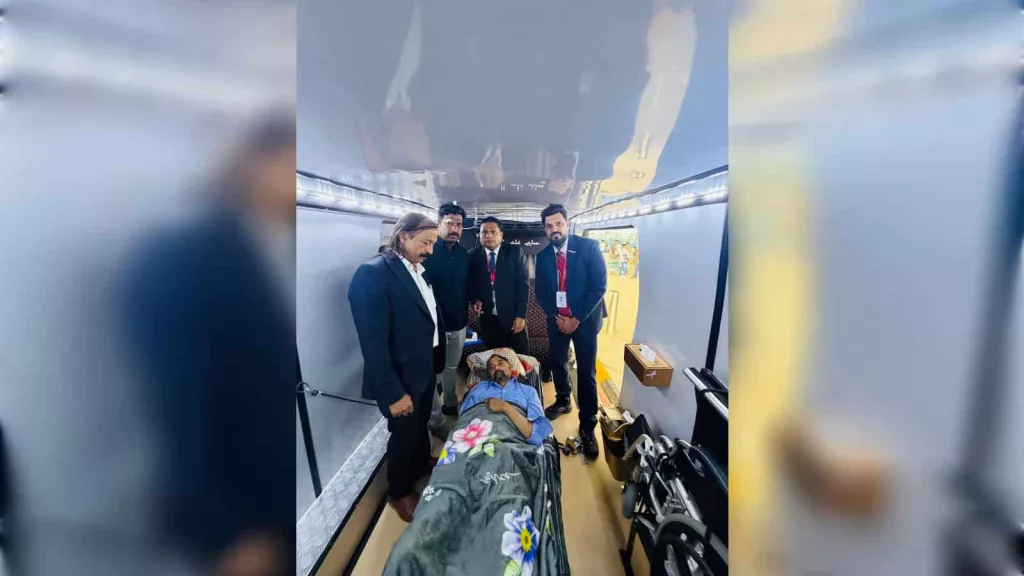 Seriously ill Indian flown from Saudi Arabia to India on stretcher support