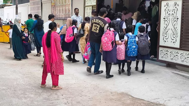 Photos: Schools in Hyderabad reopen today as summer holidays end