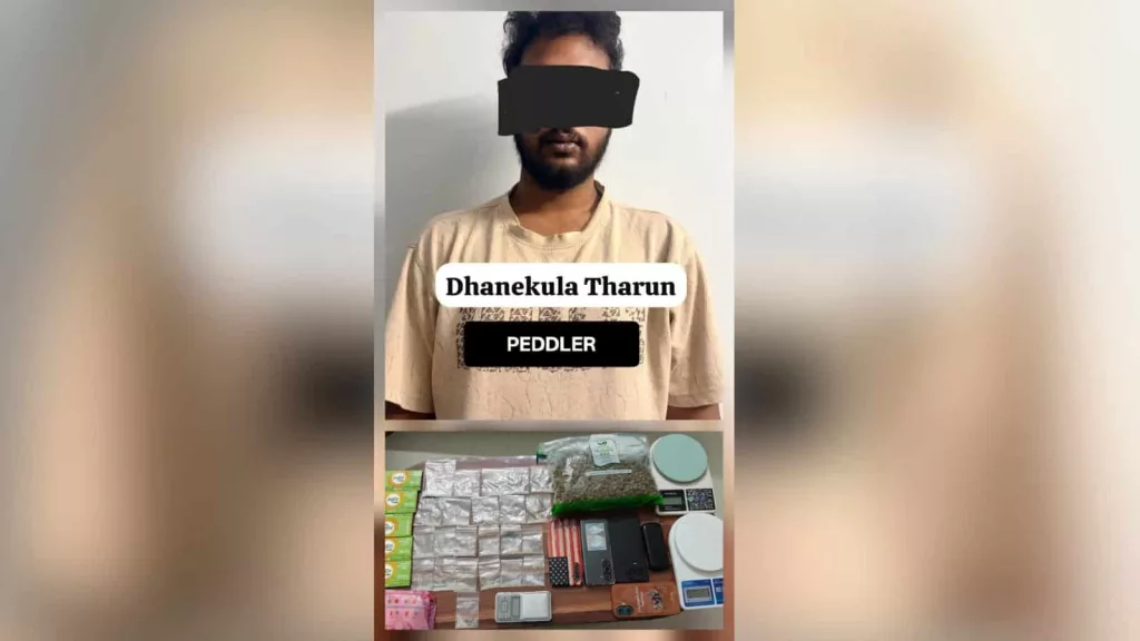 22-year-old held in Madhapur for peddling drugs from Vijaywada